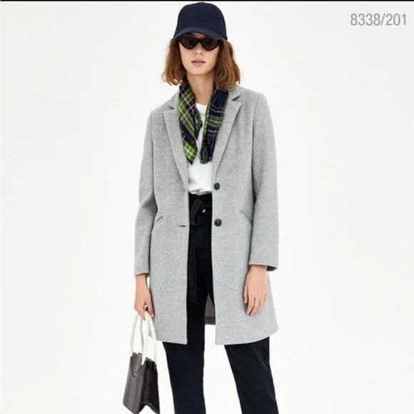 Zara Gray Outerwear Coat XS - Picture 2 of 11